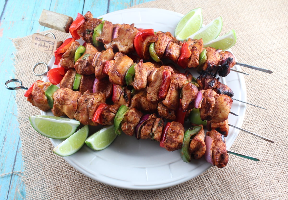 chipotle lime fajita chicken skewers christmas appetizer recipies