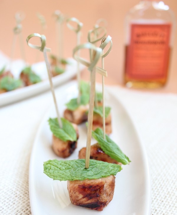 Kentucky Derby Mint Julep Chicken Skewers