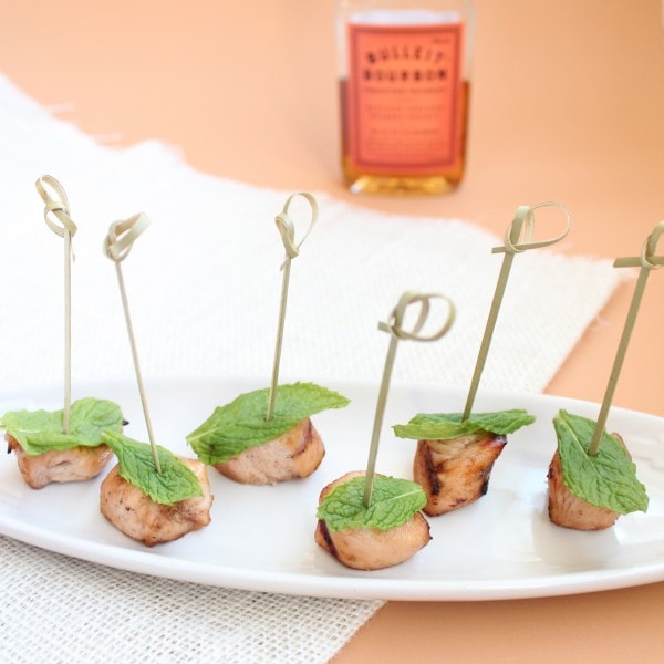 Bourbon Mint Grilled Chicken Bites
