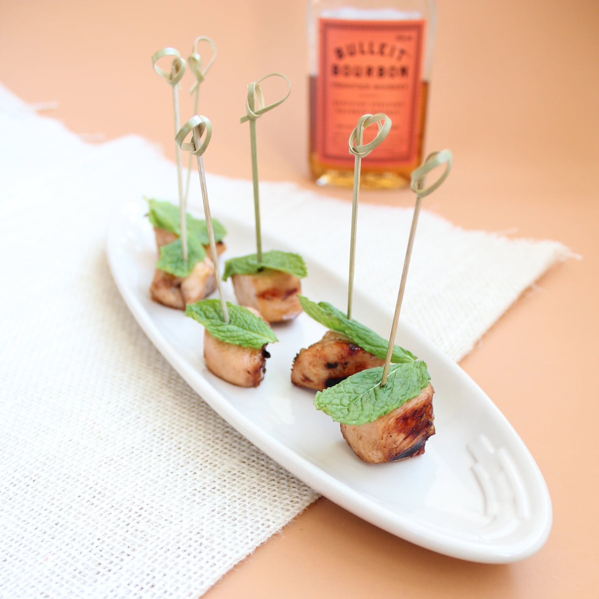 Kentucky Derby Mint Julep Chicken Skewers