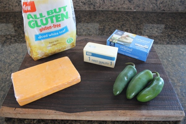 Gluten Free Jalapeño Popper Grilled Cheese Ingredients