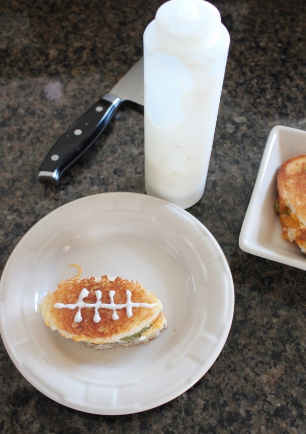Football Shaped Grilled Cheese Recipe