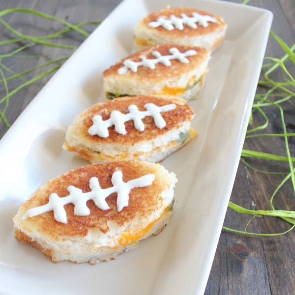 Mini Football Sandwiches