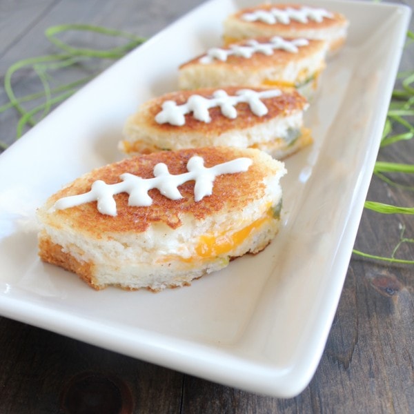 Football Shaped Grilled Cheese