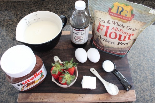 Gluten Free Nutella Strawberry Shortcake Ingredients