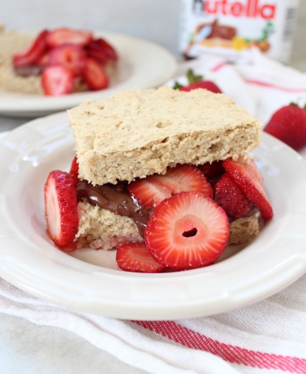 Gluten Free Nutella Strawberry Shortcakes