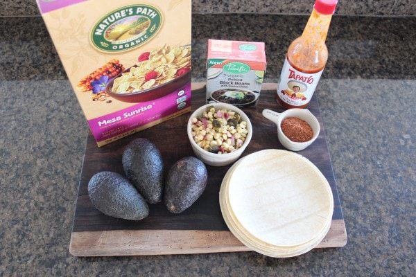 Avocado Vegetarian Tacos Ingredients