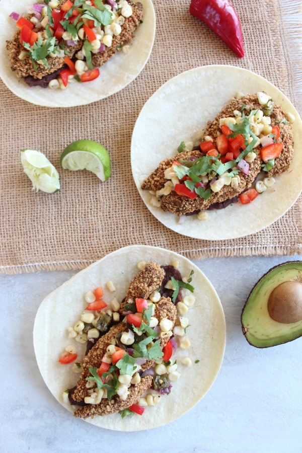 Healthy Avocado Vegetarian Tacos
