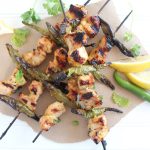 Roasted Jalapeño Honey Chicken Skewers