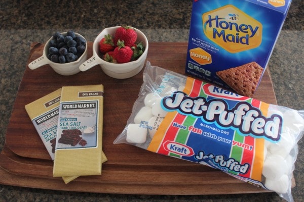 Grilled Berry S'Mores Ingredients