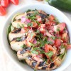 Bruschetta Grilled Chicken Zoodle Bowls