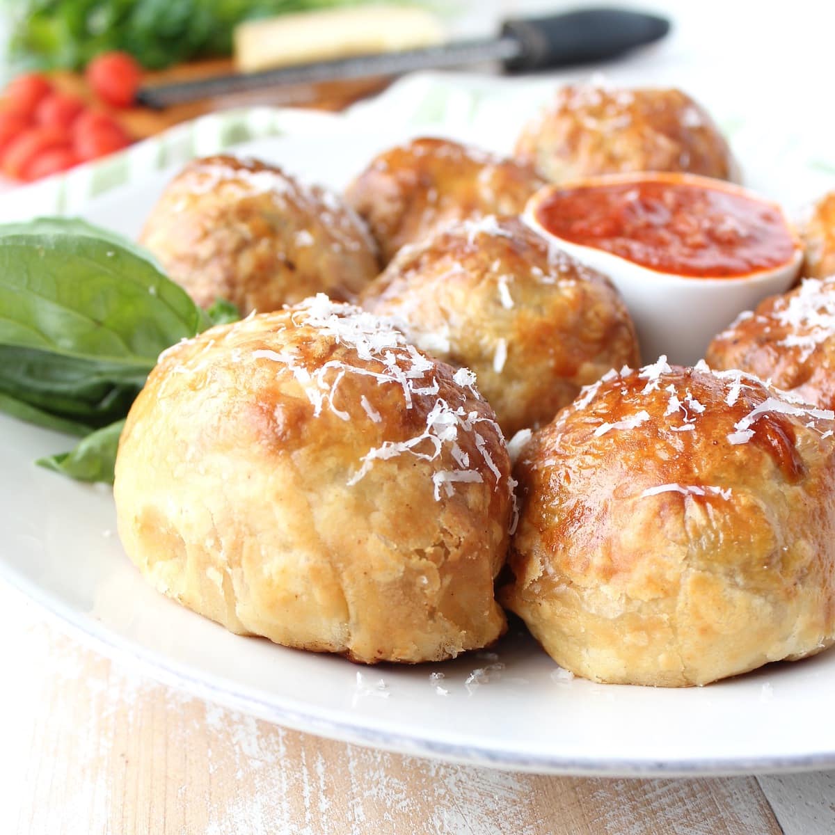 Mozzarella Stuffed Meatball Wellington Recipe