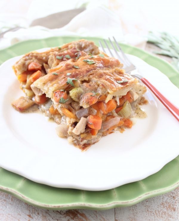 Turkey Pot Pie with Puff Pastry Crust