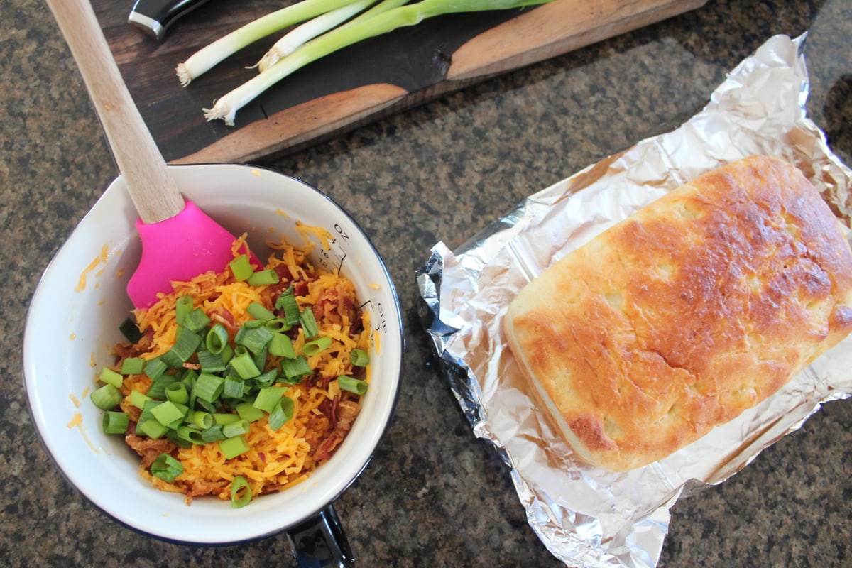 Cheesy Loaded Potato Bread