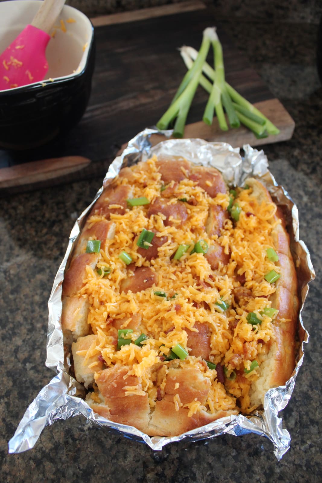 Cheesy Loaded Potato Bread