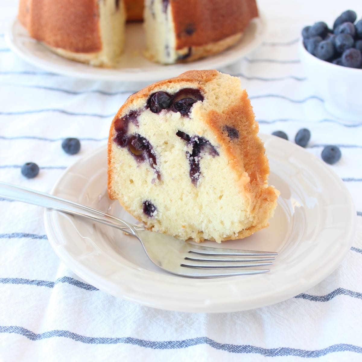 Blueberry Almond Mini Bundt Cakes - Your Cup of Cake