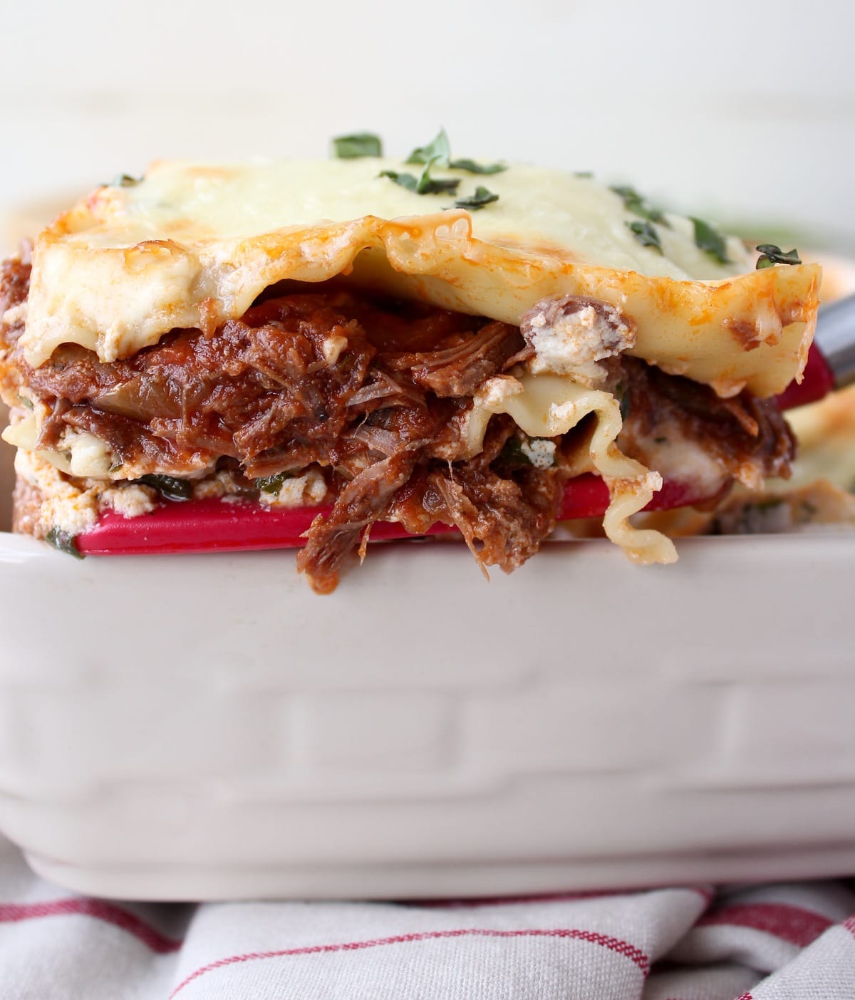 Lasagna Recipe made with Beef Ragu 