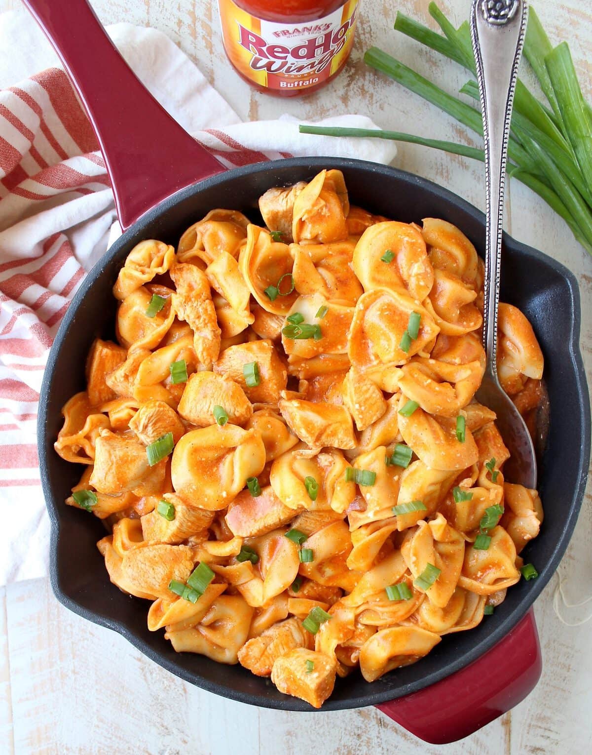 One-pot vegetarian tortellini alfredo recipe