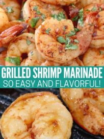 cooked shrimp on plate and on grill pan