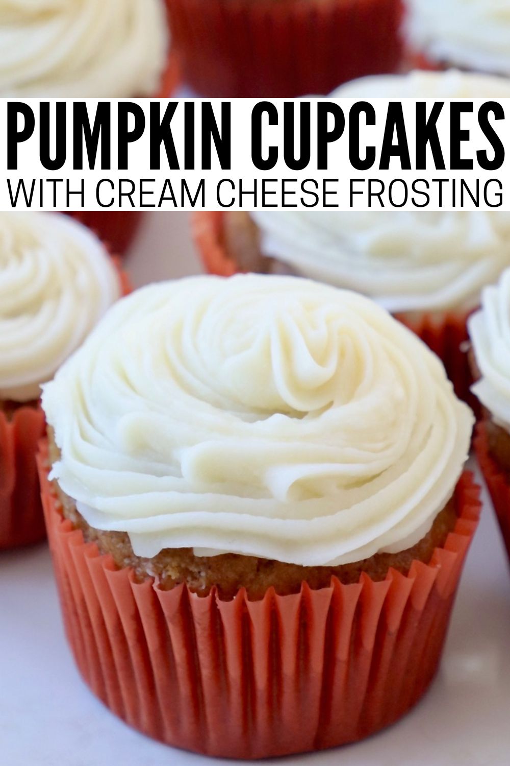 Pumpkin Cupcakes with Cream Cheese Frosting - WhitneyBond.com