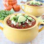 Slow Cooker Pumpkin Chili is the perfect gluten free fall recipe combining tons of spices and flavor for a delicious dinner, great for the autumn months.