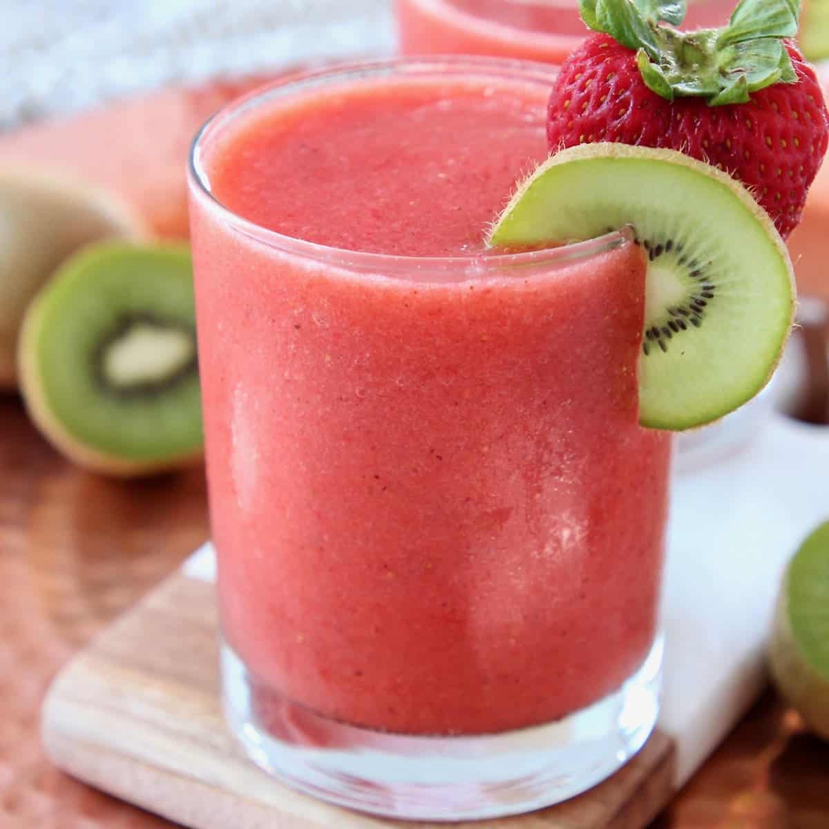 Strawberry Kiwi Slushie - Easy 5 Minute Recipe | WhitneyBond.com