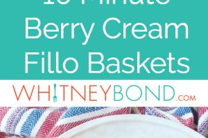 Berry Cream Fillo Baskets are a deliciously simple dessert, made in only 10 minutes, they're perfect for Memorial Day, 4th of July or Summer BBQ's!
