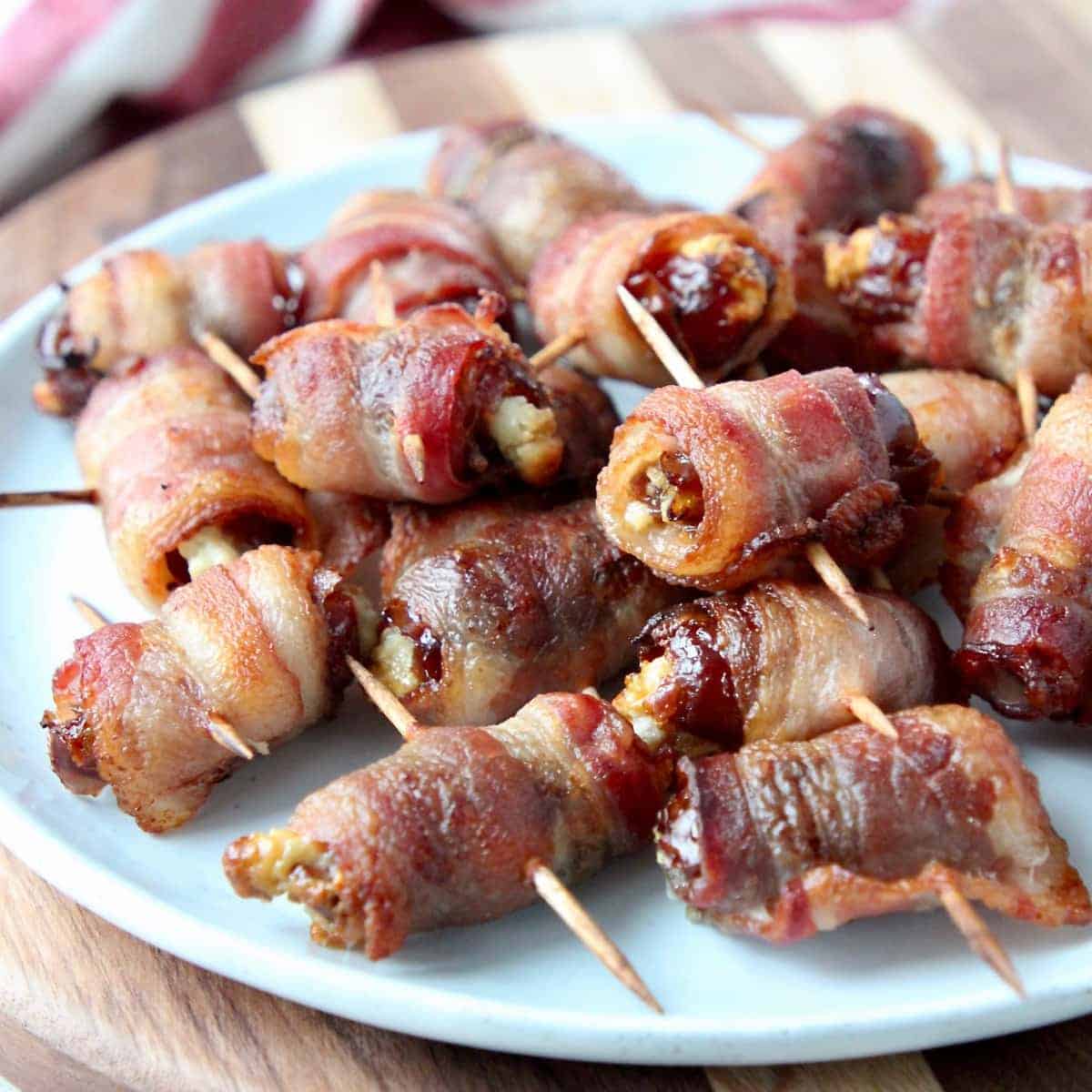 Bacon Wrapped Dates - Easy 3 Ingredient Recipe | WhitneyBond.com
