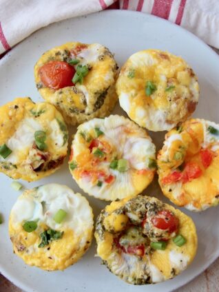 egg muffins on white plate