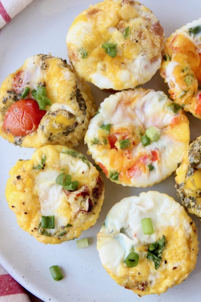 egg muffins on white plate