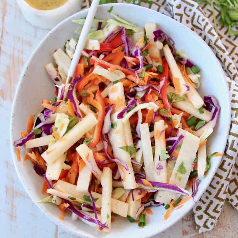 Jicama Slaw Recipe with Vinegar Slaw Dressing