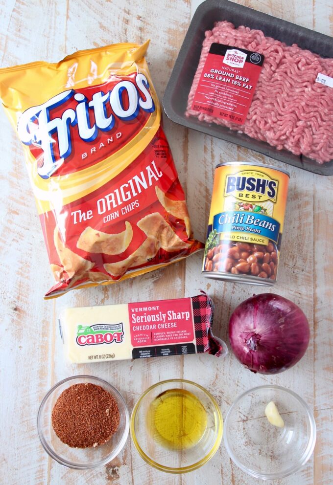 ingredients for frito pie