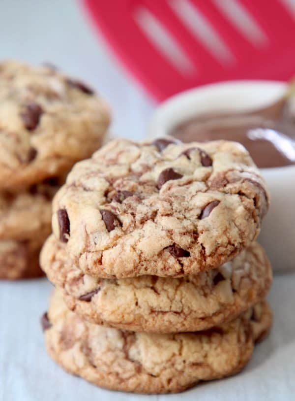 Soft & Chewy Nutella Chocolate Chip Cookies Recipe