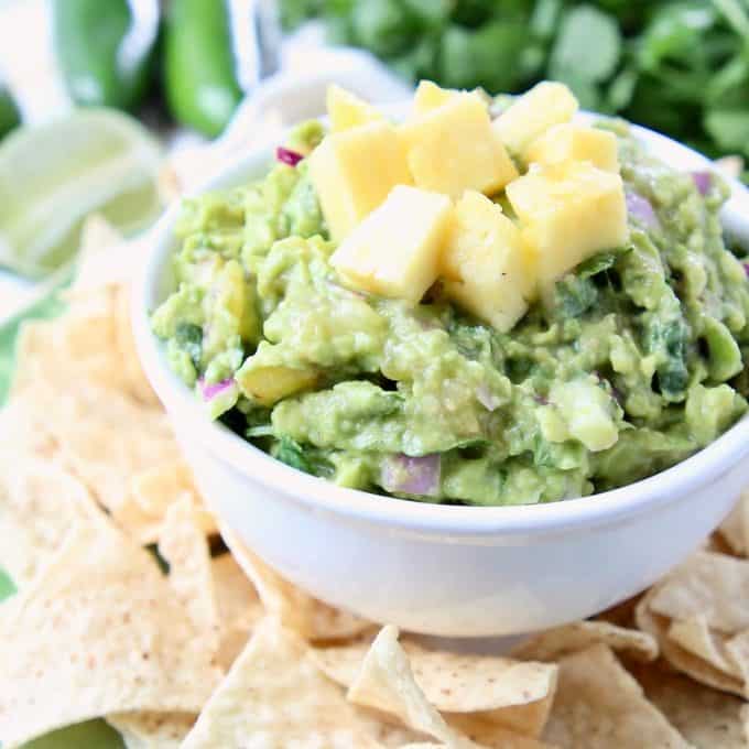 Grilled Pineapple Tomatillo Guacamole Recipe