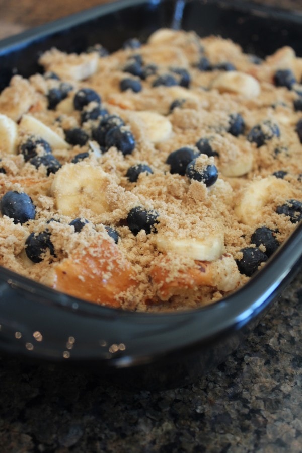 Blueberry Banana Bread Pudding Recipe - WhitneyBond.com