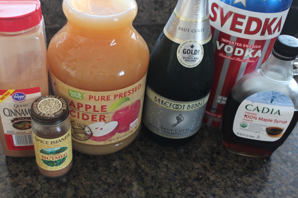 Apple Cider Champagne Punch Ingredients