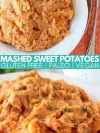 mashed sweet potatoes in bowl