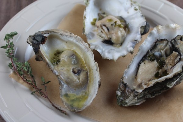 Grilled Oysters with Sake Jalapeño Reduction