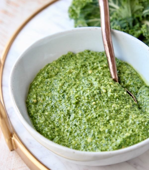 Kale Pesto - Easy 5 Minute Recipe | WhitneyBond.com