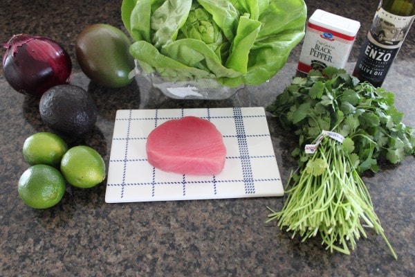 Mango Avocado Ahi Lettuce Cups Ingredients