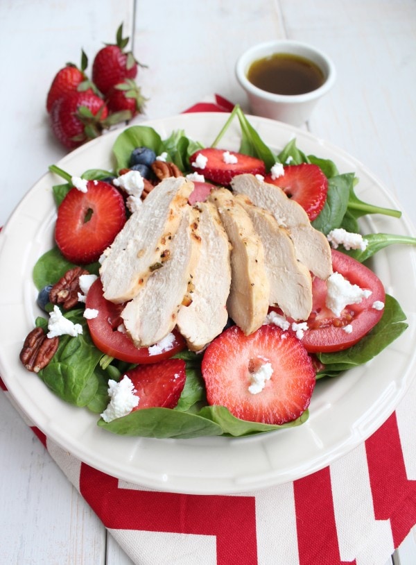 Grilled Chicken Strawberry Summer Salad