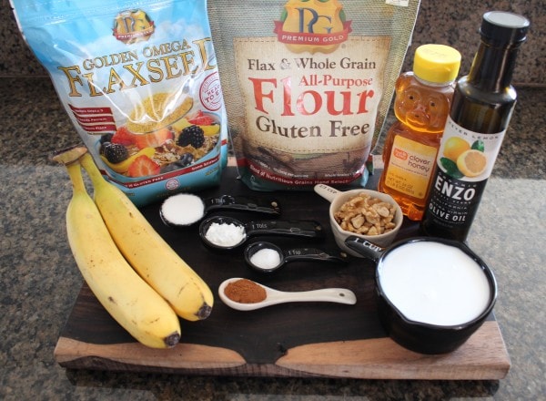 Gluten Free Banana Walnut Waffle Ingredients
