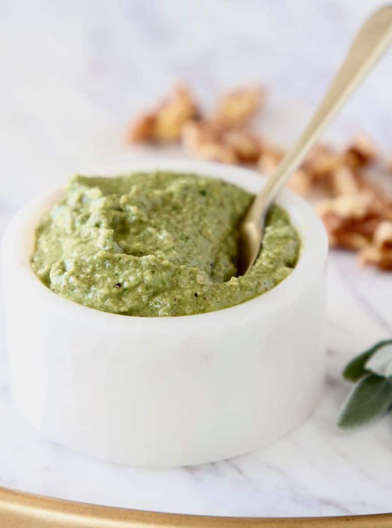 Walnut Sage Pesto Recipe Gluten Free & Vegan