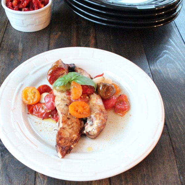 Roasted Balsamic Tomatoes and Chicken