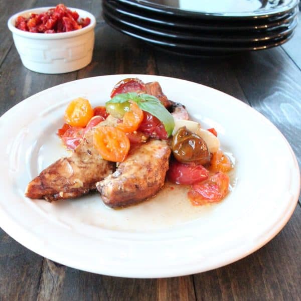 Roasted Balsamic Chicken with Heirloom Tomatoes