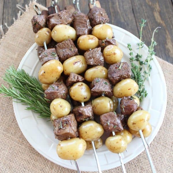 Rosemary Steak and Potato Skewers