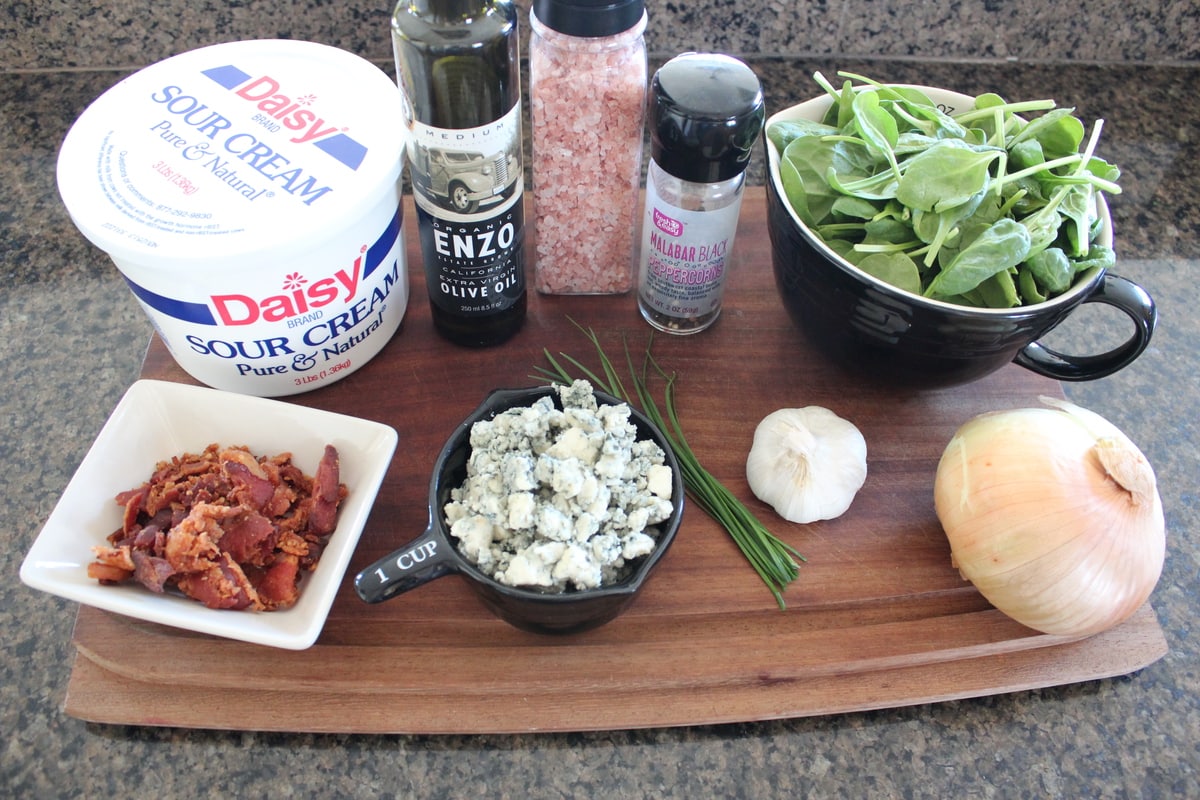 Blue Cheese Spinach Dip Ingredients