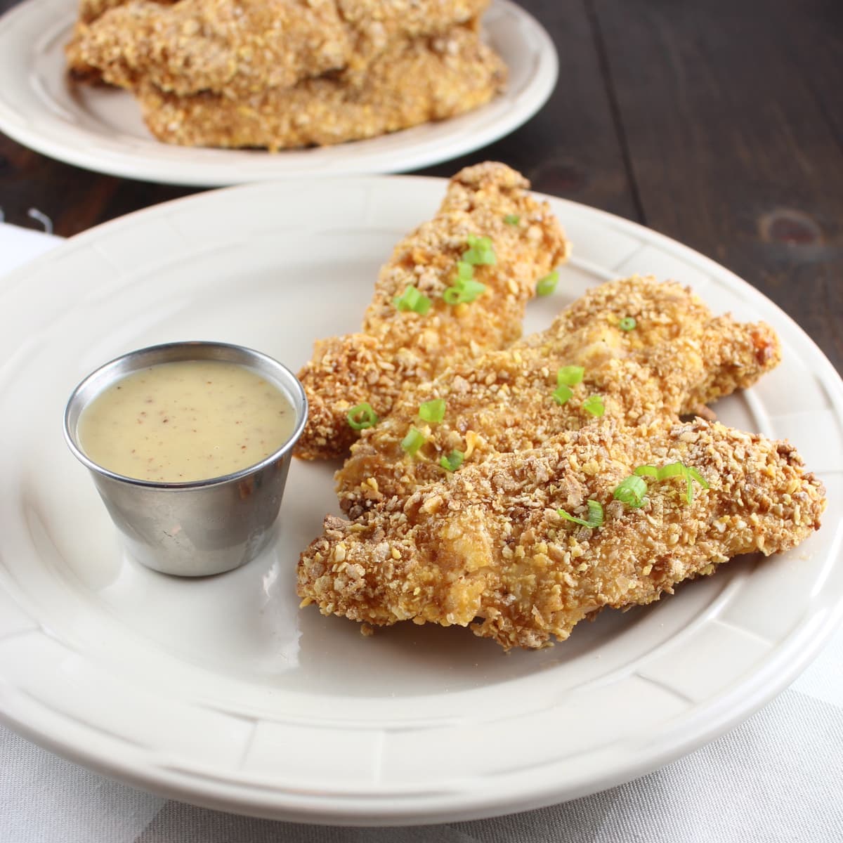 Honey Bunches of Oats Crusted Oven Baked Chicken Strips