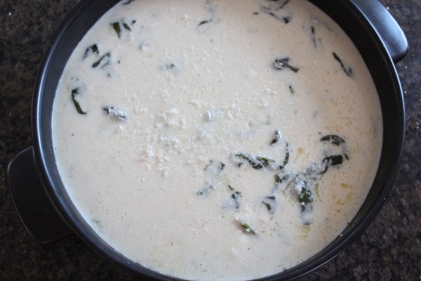 Baked Rigatoni with Spinach Alfredo Sauce