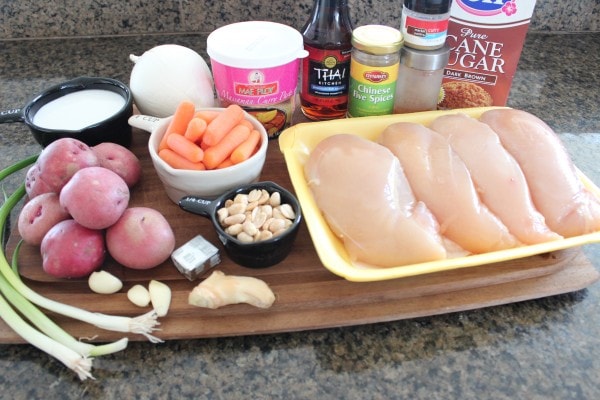 Massaman Curry Chicken Ingredients